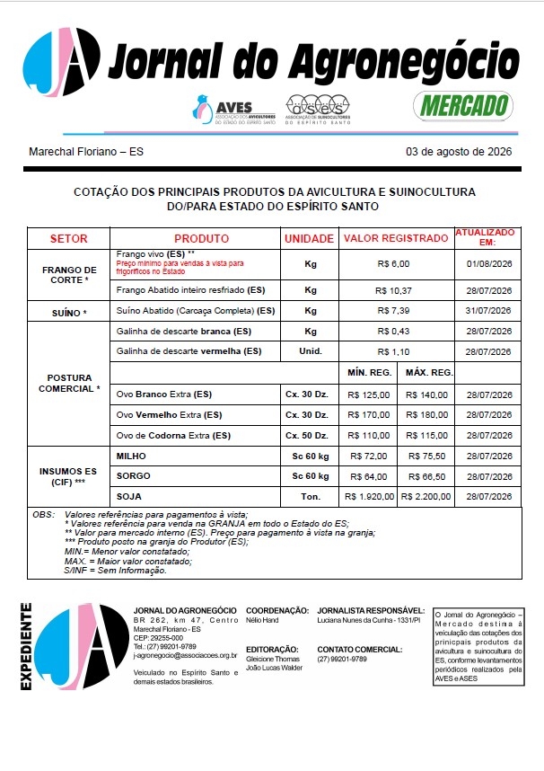 Jornal do Agronegócio Mercado