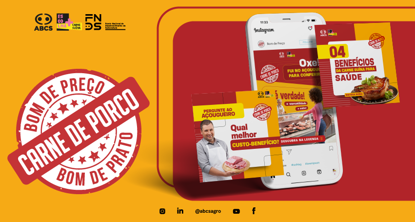 ABCS lança a 3ª edição da campanha “Carne de Porco: bom de preço, bom de prato” para impulsionar a venda de carne suína em açougues e mercados de todo Brasil
