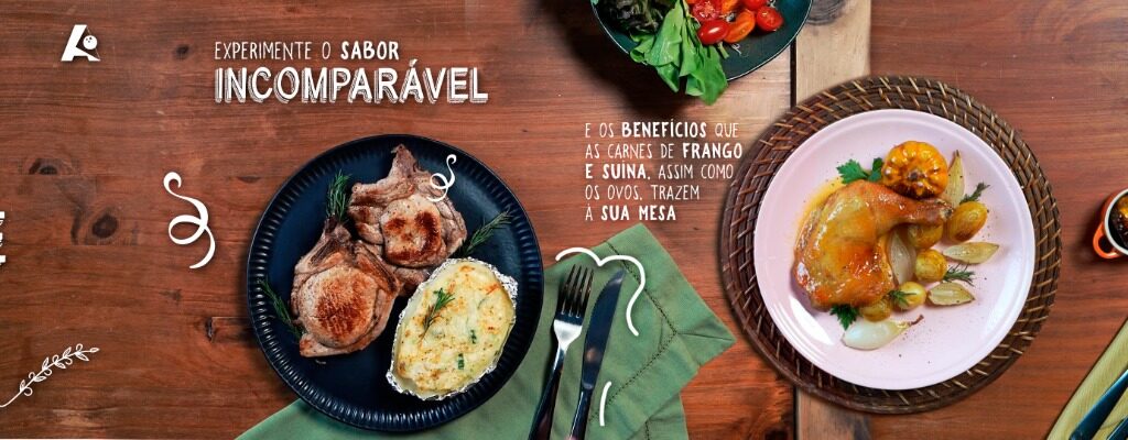 Campanha da ABPA exalta atributos funcionais das carnes de frango, de suínos e os ovos