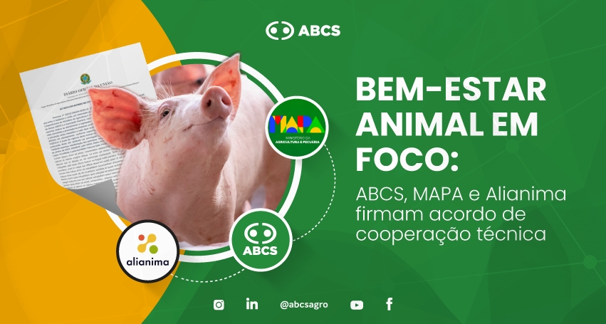 Mapa, ABCS e Alianima firmam Acordo de Cooperação Técnica para fomentar a produção sustentável de suínos