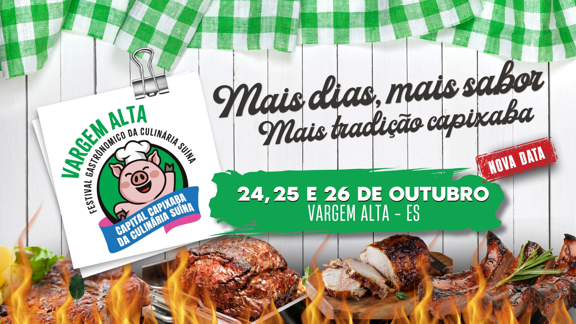 Festival Gastronômico da Culinária Suína tem nova data e será realizado em três dias