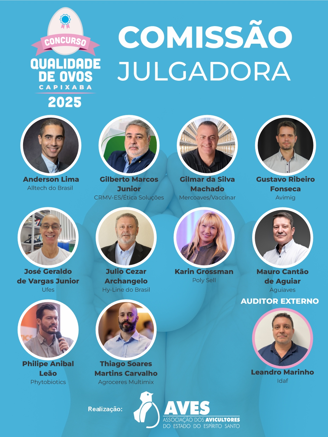 Conheça os jurados do Concurso de Qualidade de Ovos Capixaba 2025