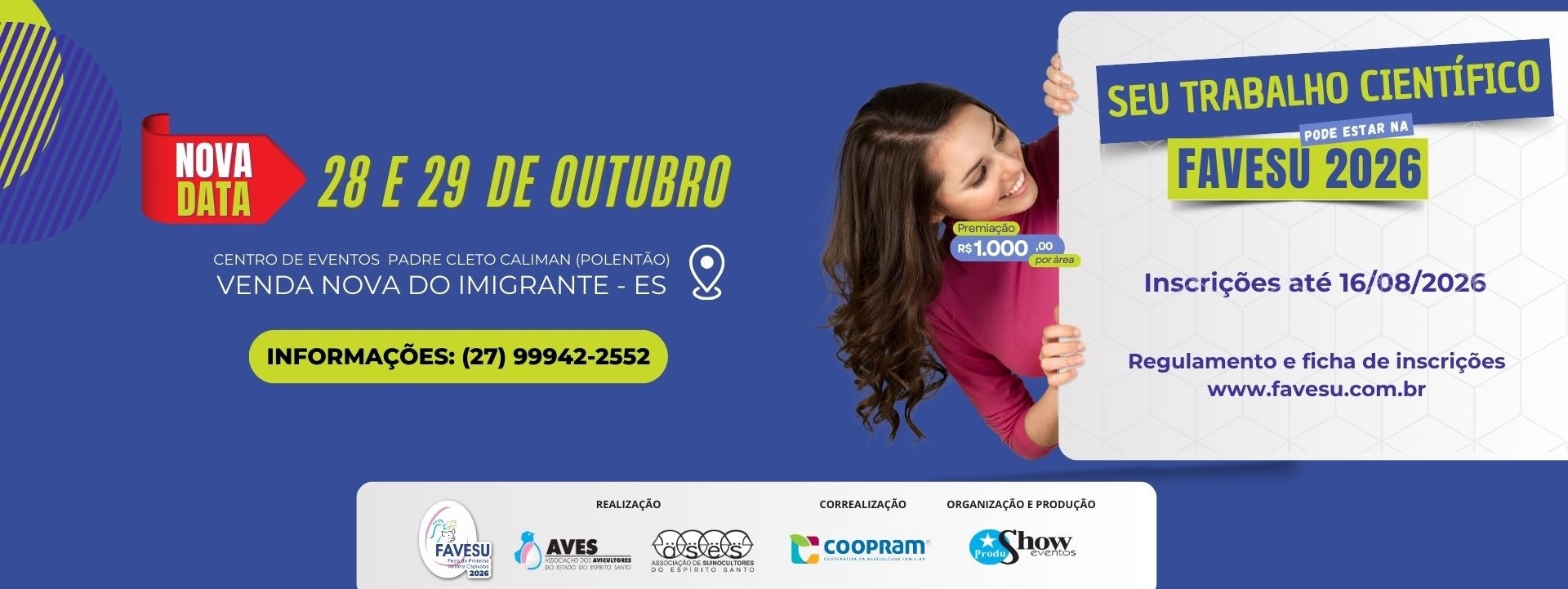 FAVESU 2026 abre inscrições para trabalhos científicos e reforça integração entre ciência e produção animal