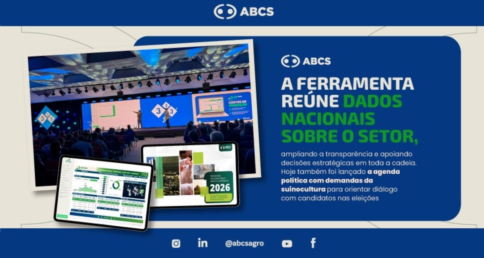 ABCS lança plataforma inédita de inteligência de mercado para a suinocultura brasileira