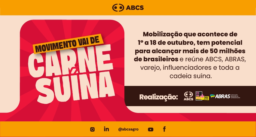 Vai de Carne Suína: ABCS lidera movimento nacional com varejo e influenciadores para transformar a superoferta em demanda