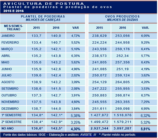 Ovos: em 2016 produção aumentou quase 6%