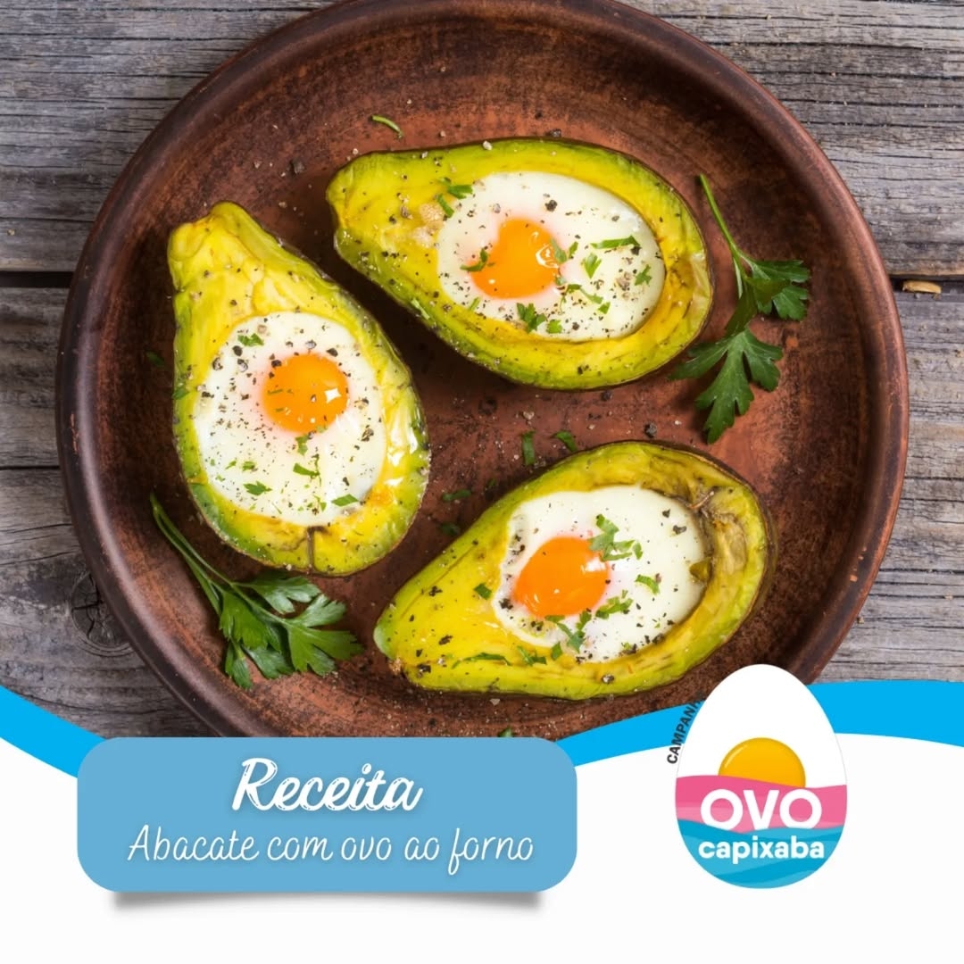 ABACATE COM OVO AO FORNO