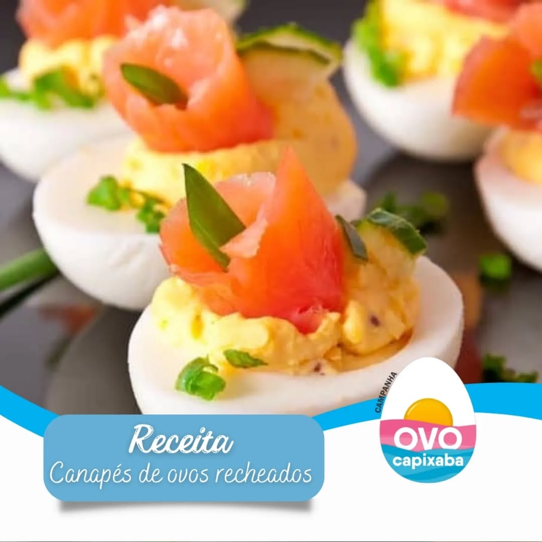 CANAPÉS DE OVOS RECHEADOS