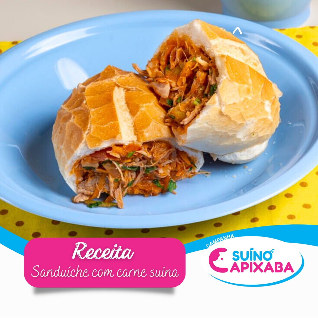SADUICHE COM CARNE SUÍNA
